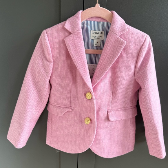 Crewcuts Other - J. Crew Crewcuts Pink Herringbone Schoolgirl Blazer • NWT • size 3